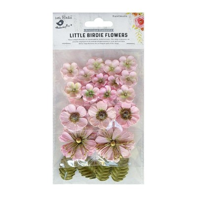 Little Birdie -Renae Paper Flowers «Pearl Pink» 27 pièces